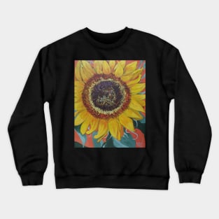 Sunflower painting in acrylics Crewneck Sweatshirt